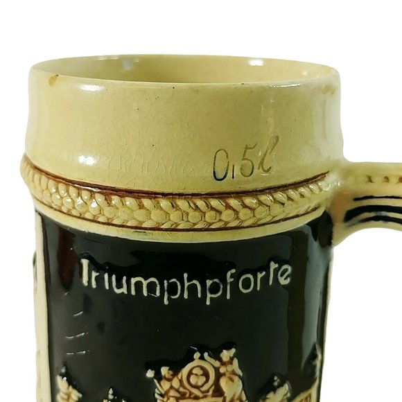 Beer Mug Stein Innsbruck with Goldenes Dachl Triumphpfore Buildings 7" Tall - Picture 3 of 12